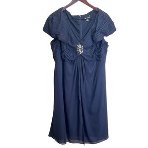 Laura Plus Navy Blue Shift Dress Size 18 Formal